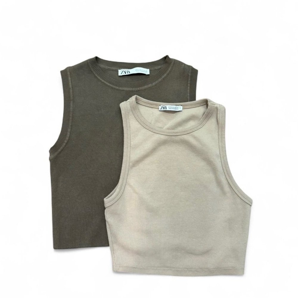 Zara women cropped tops size medium